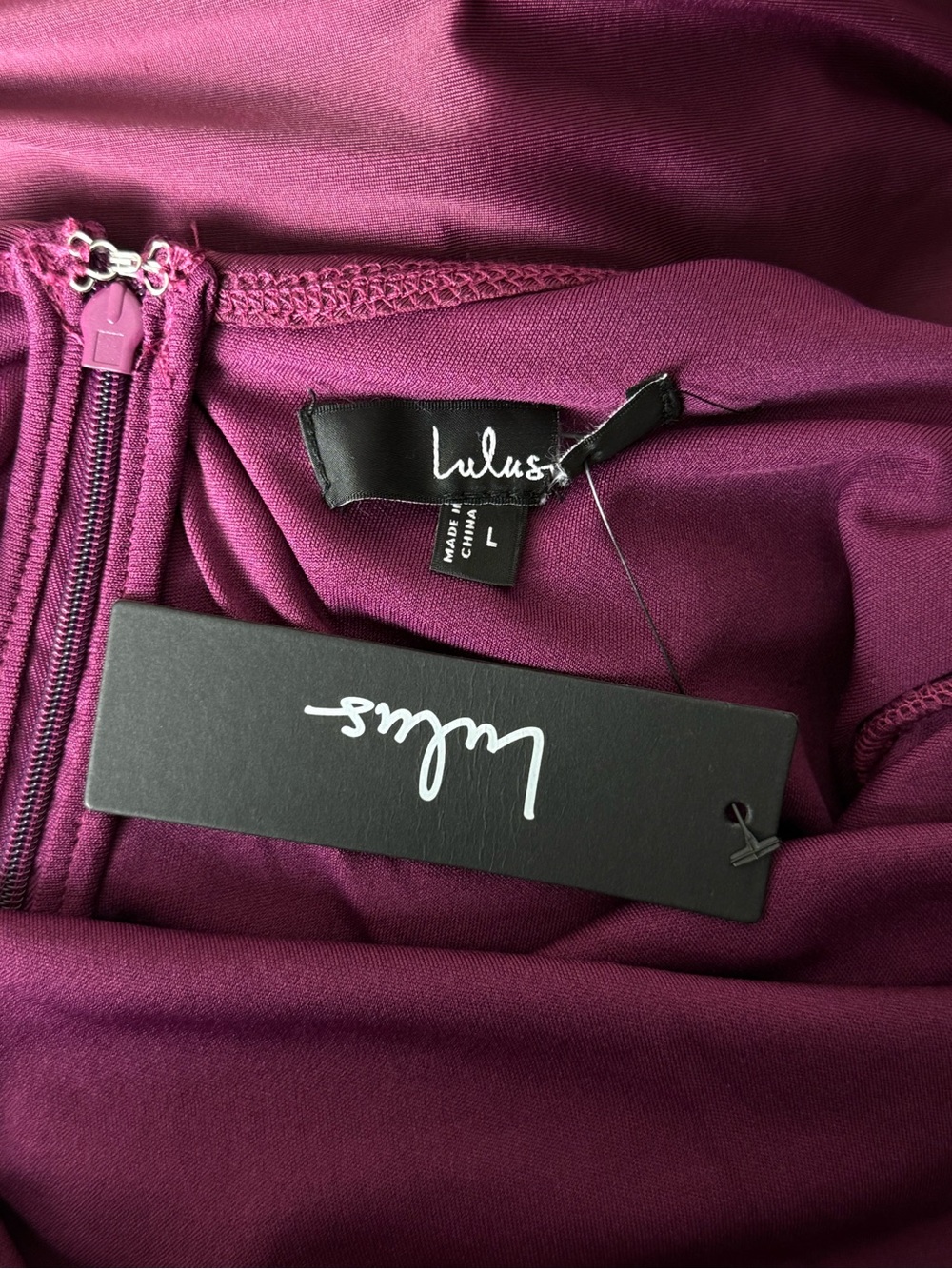 LULUS Plum Ruched Shimmer Jersey Halter Lace Up Back Y2K Bodycon Mini Dress‎ L - Picture 5 of 6